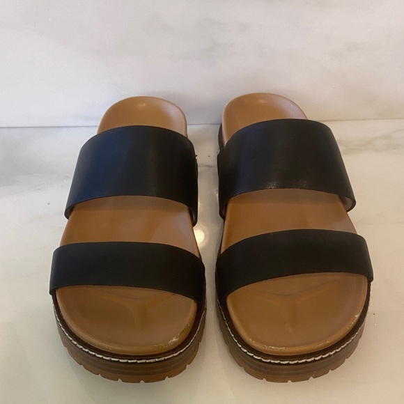 Madewell women’s black platform slide sandal size 7 - Picture 1 of 7